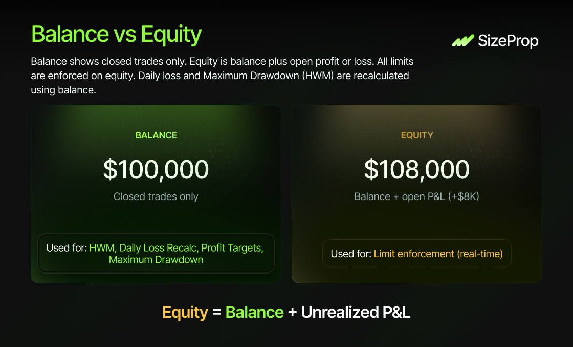 Balance vs equity diagram